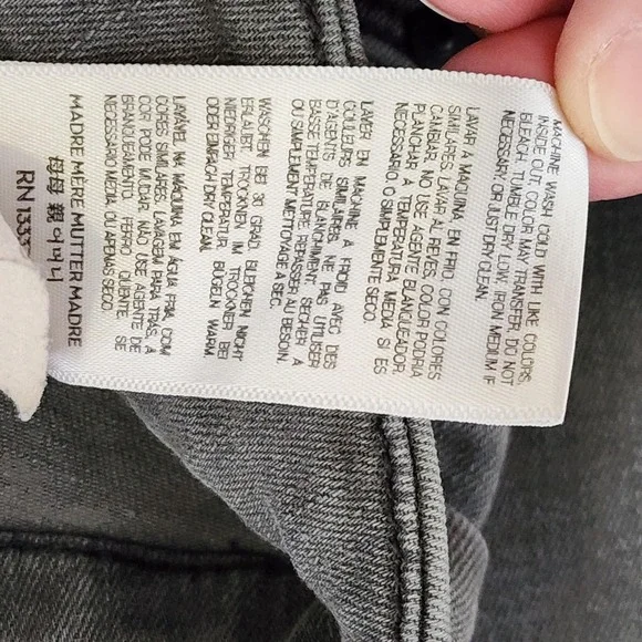 Mother Looker Ankle‎ Fray Jeans Womens 26 Last Chance Saloon Gray Distressed - Picture 5 of 11